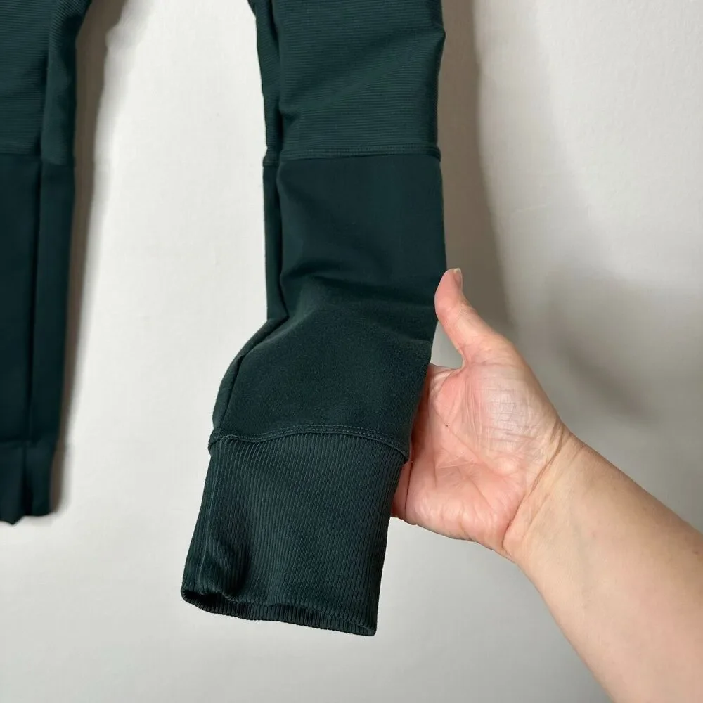 Alo Yoga Midnight Green High Wide Waist Leggings with Breathable Wicking XS